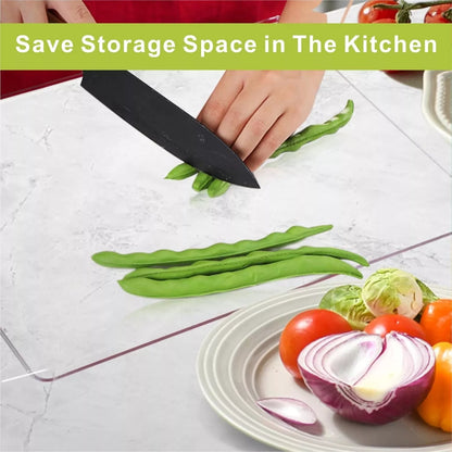 Clear Acrylic Cutting Chopping Board Lip Non Slip Worktop Protector LARGE 42x32
